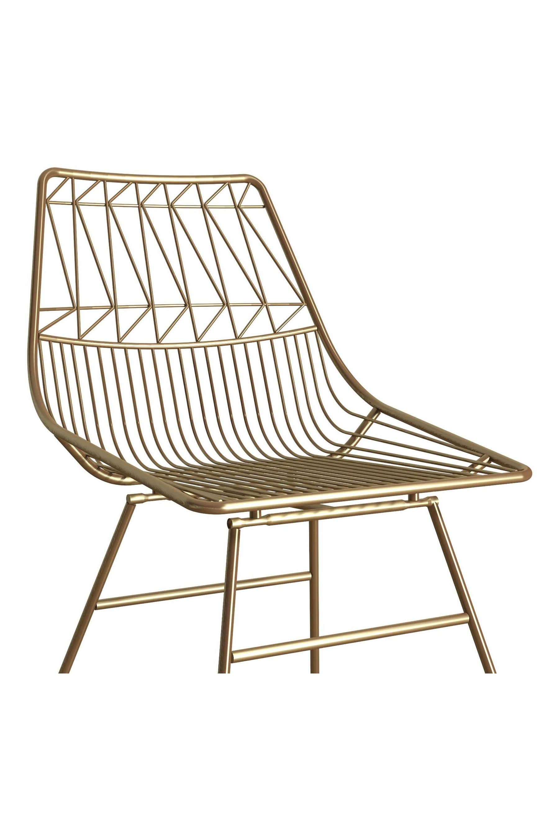 Gold metal wire chair cheap