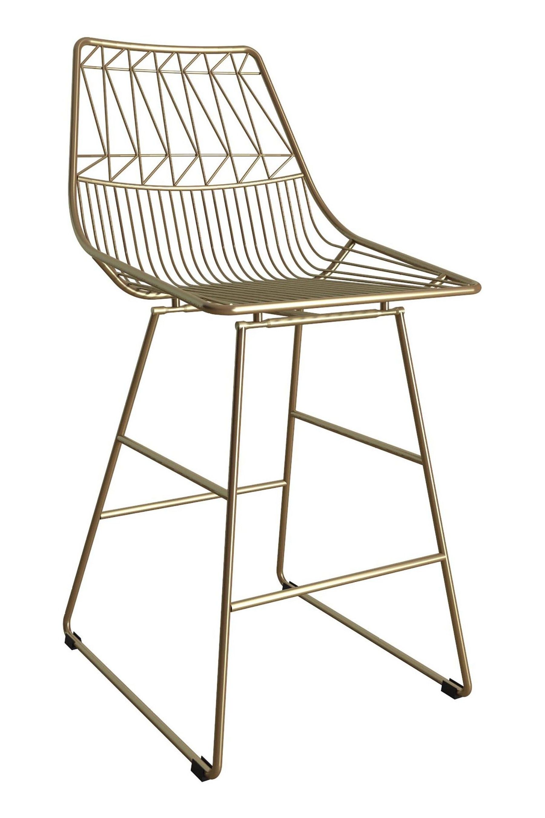 Buy CosmoLiving Gold Astrid Wire Metal Dining Chair from the Next