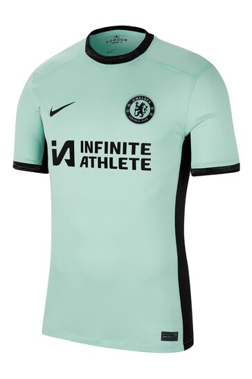 Nike Green Chelsea Third Stadium 2023-24 Sponsored Shirt