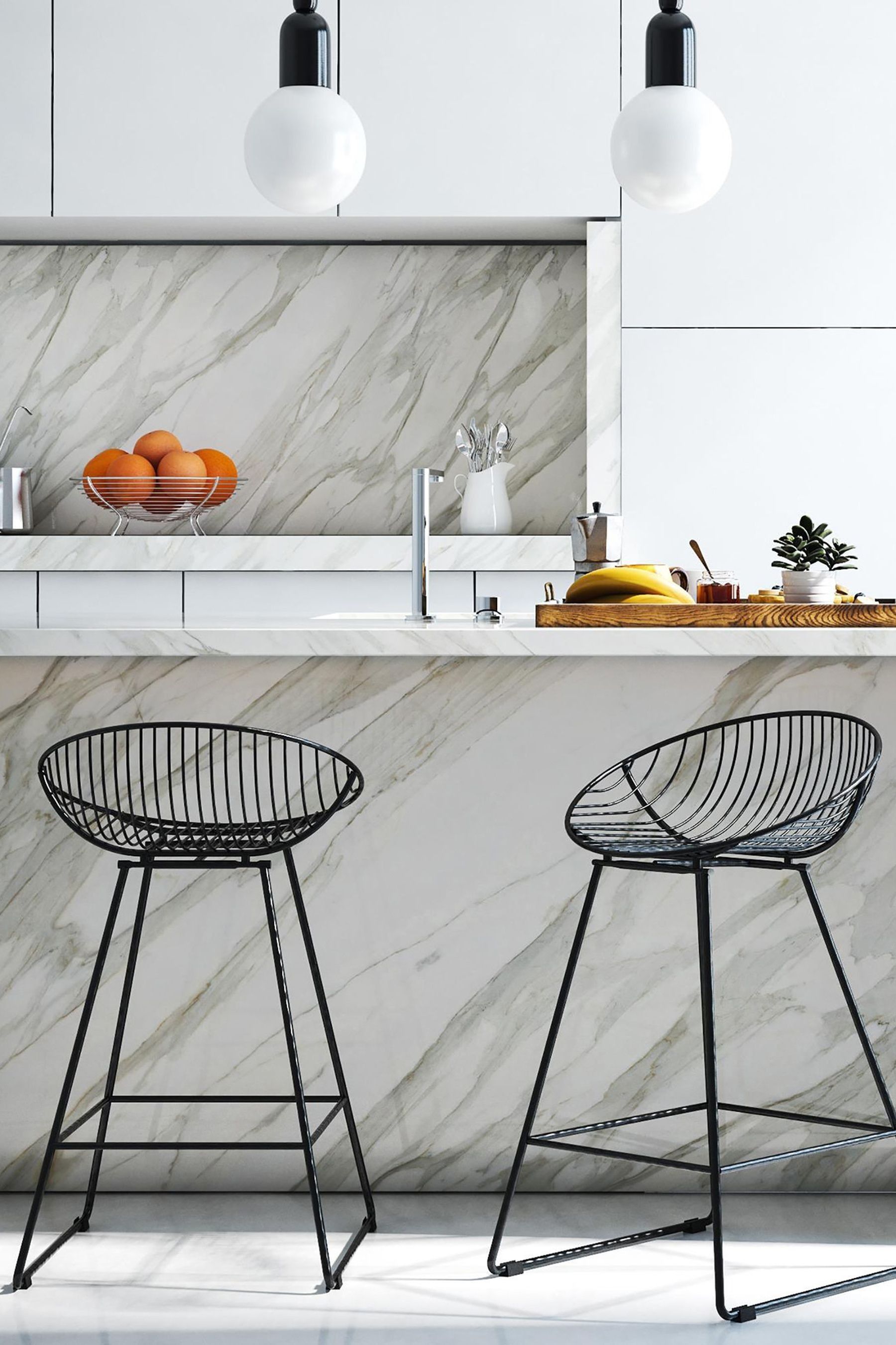 CosmoLiving Black Ellis Lightweight Bar Stool