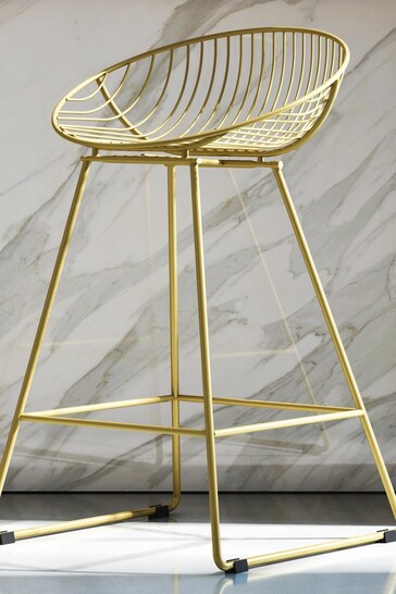 CosmoLiving Gold Ellis Lightweight Bar Stool