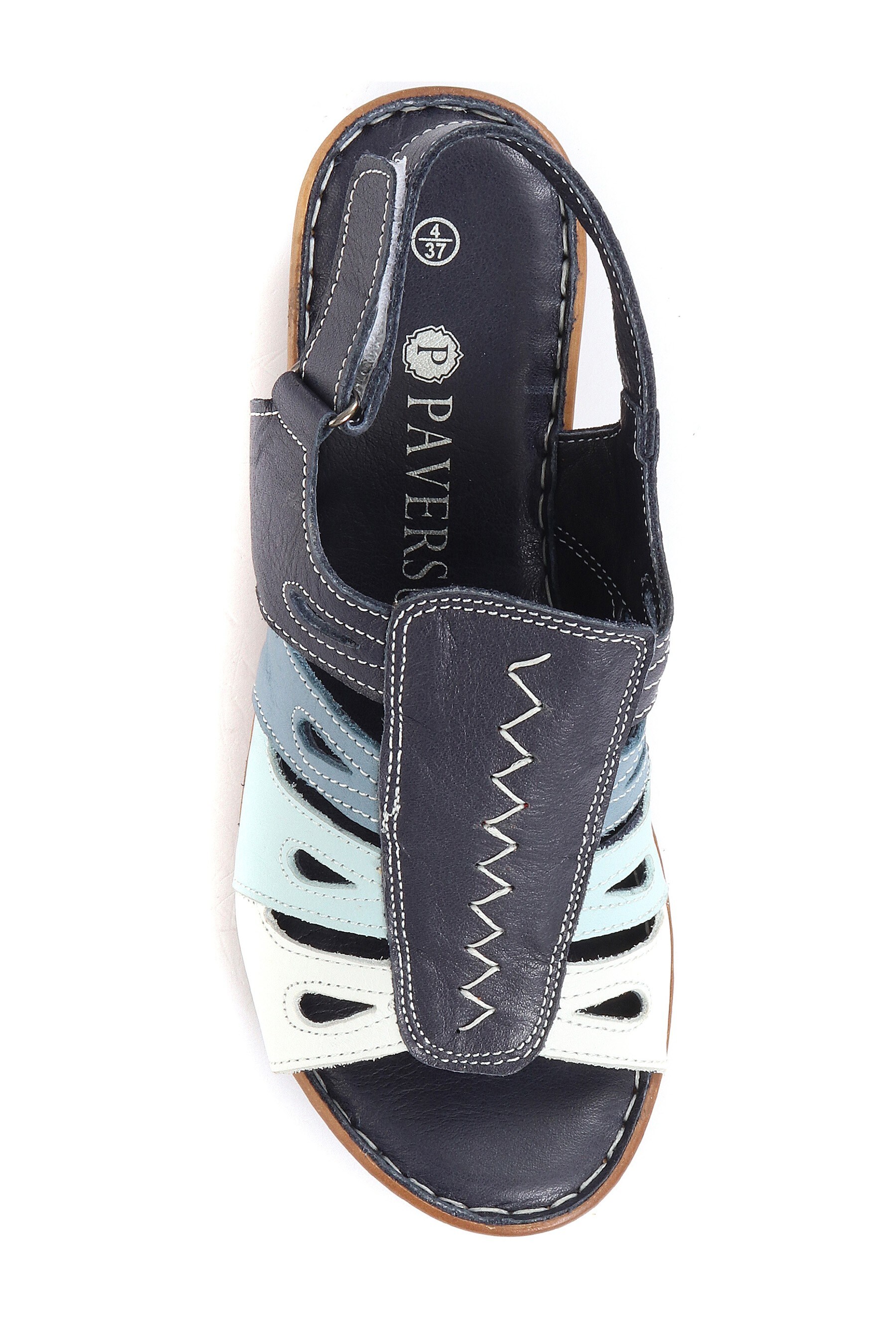 Pavers navy 2025 wedge sandals