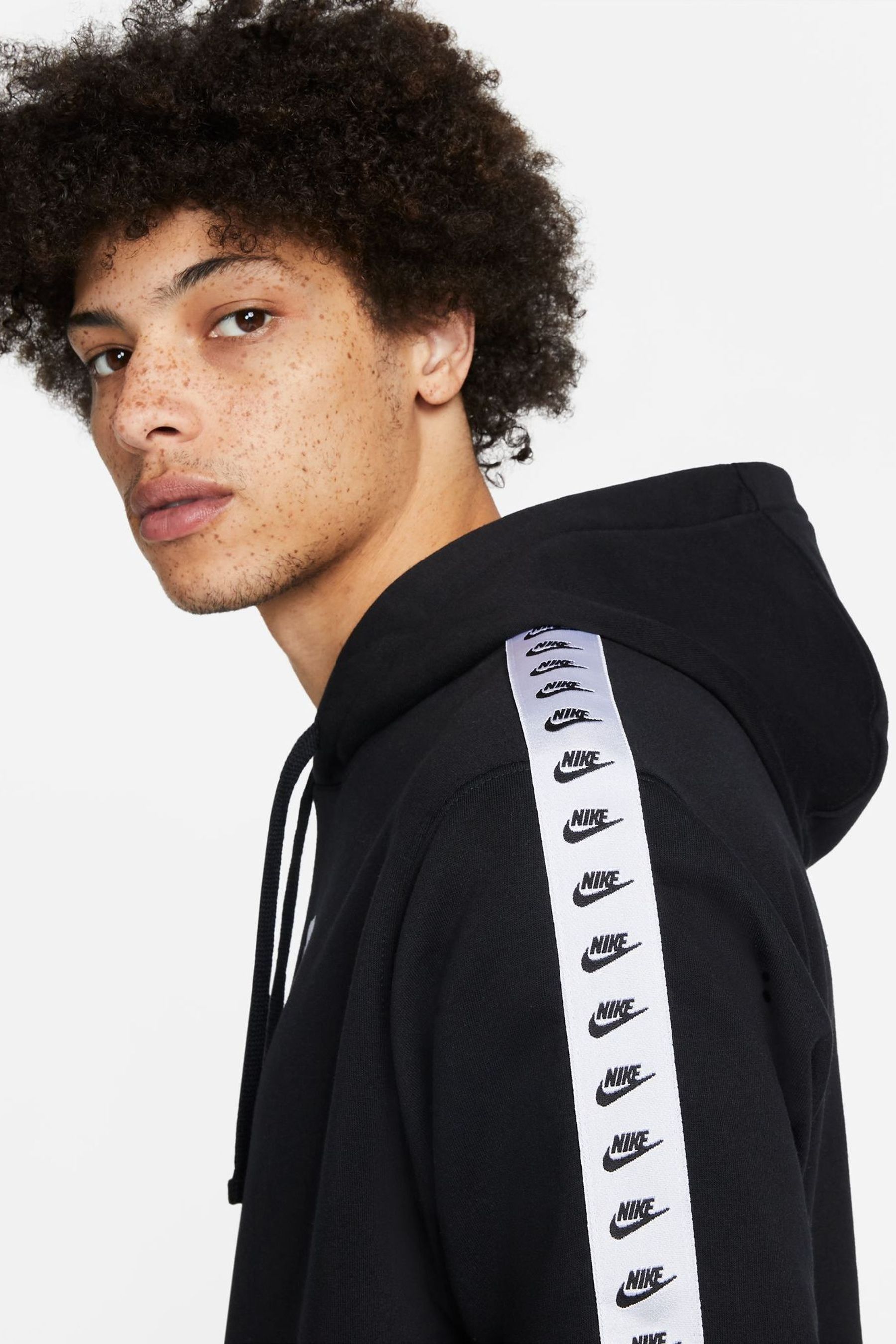 Buy Nike Black Sportswear Essential Hooded Tracksuit from the Next
