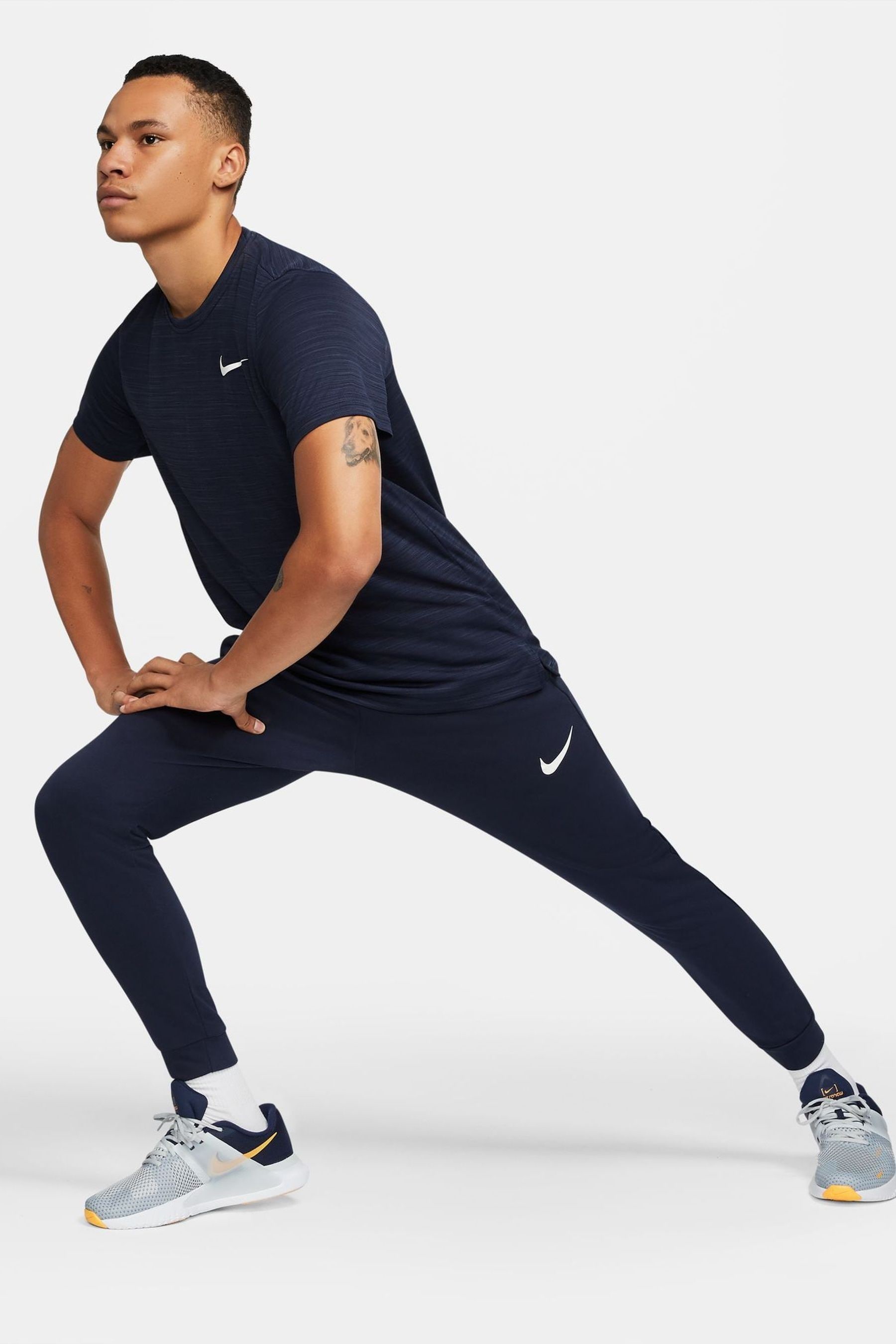 Nike dri fit joggers navy outlet
