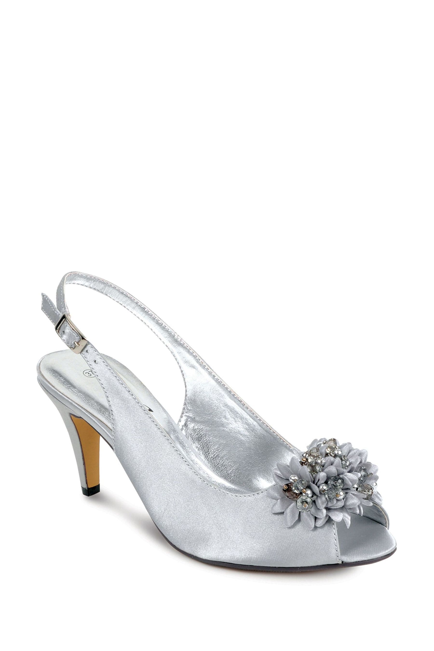 Silver slingback deals shoes for wedding