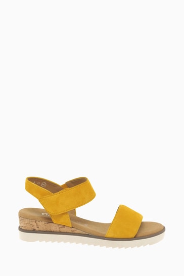 Gabor Raynor Yellow Suede Sandals