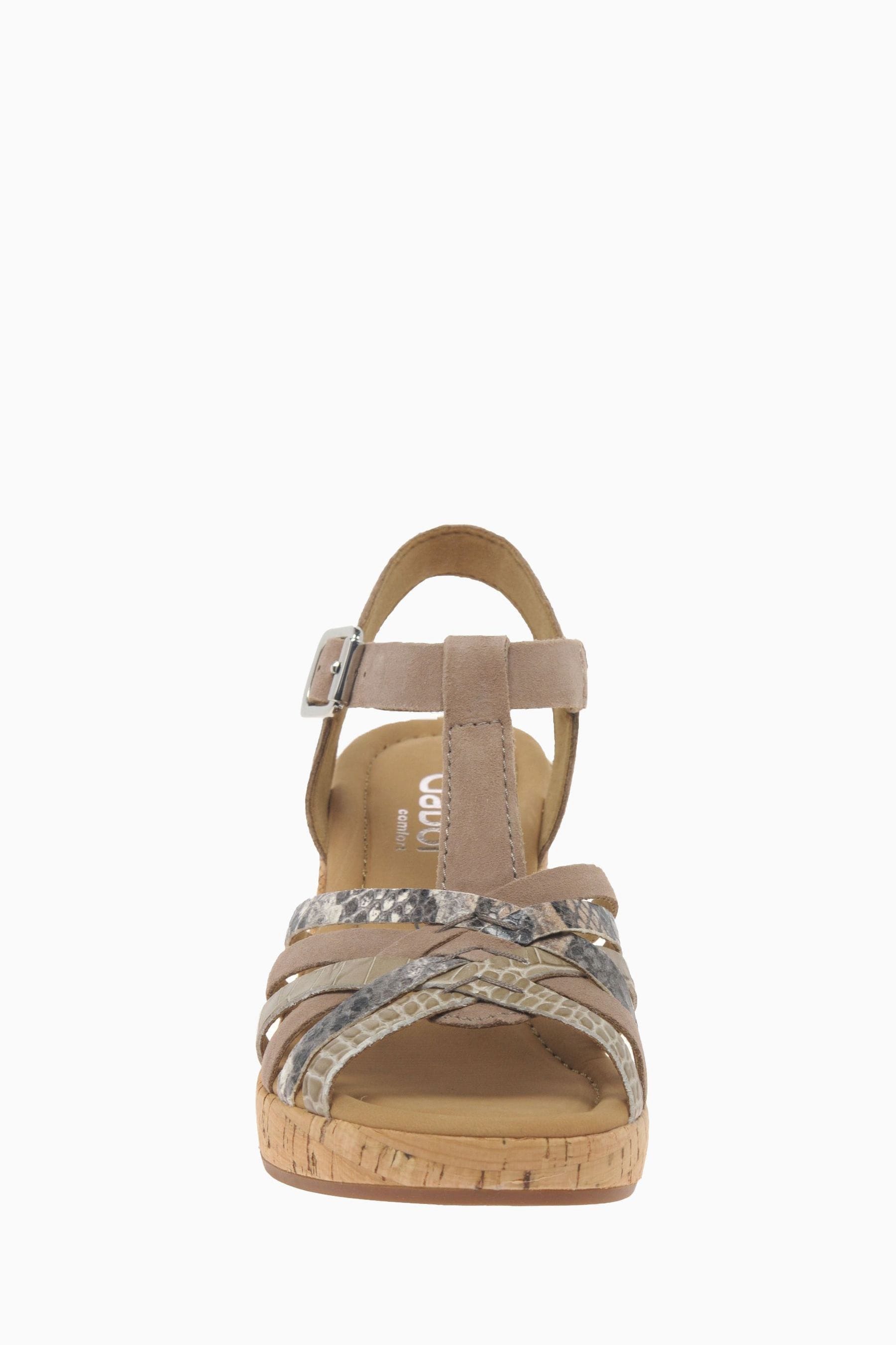 Buy Gabor Cheri Beige Snake Suede Sandals from the Next UK online shop