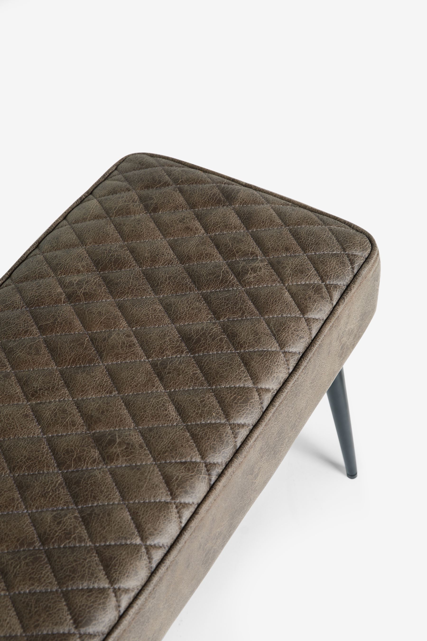 Monza Faux Leather Peppercorn Brown Hamilton Dining Bench