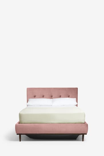 Swoon Opulent Velvet Blush Pink Klee Upholstered Bed Frame