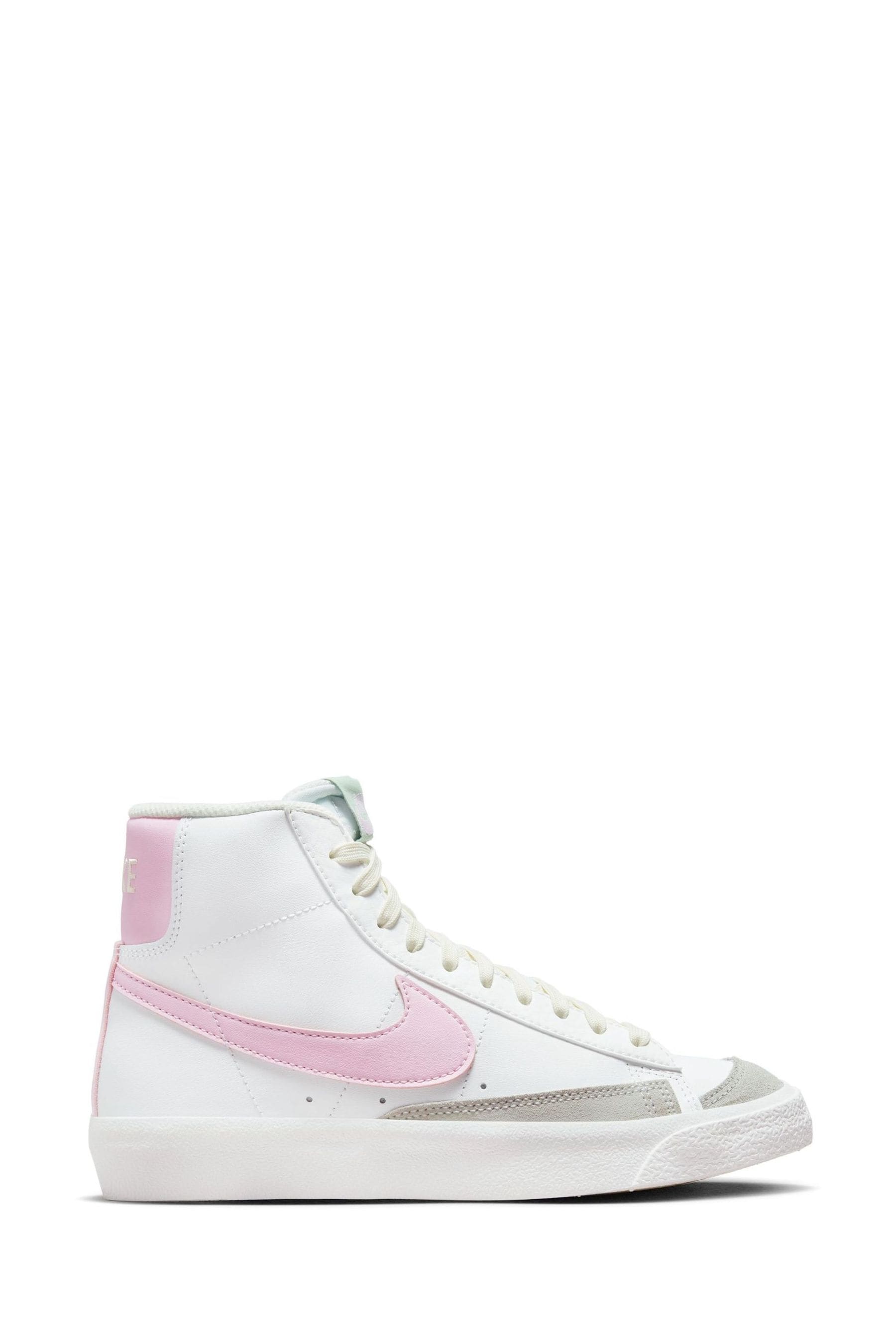 White and pink store blazer