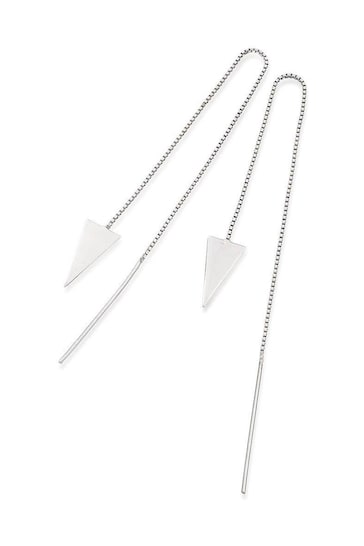 Buy Beaverbrooks Silver Triangle Double Drop Earrings from the Next UK ...