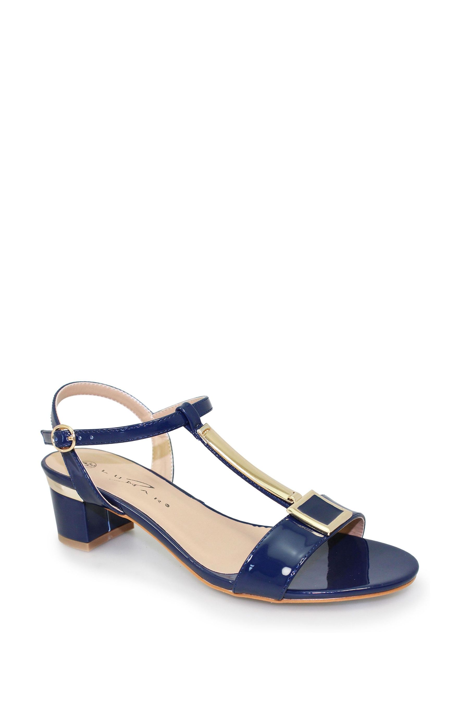 Navy t cheap bar sandals