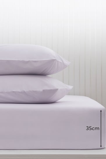 Puple Lilac Cotton Rich Deep Fitted Sheet