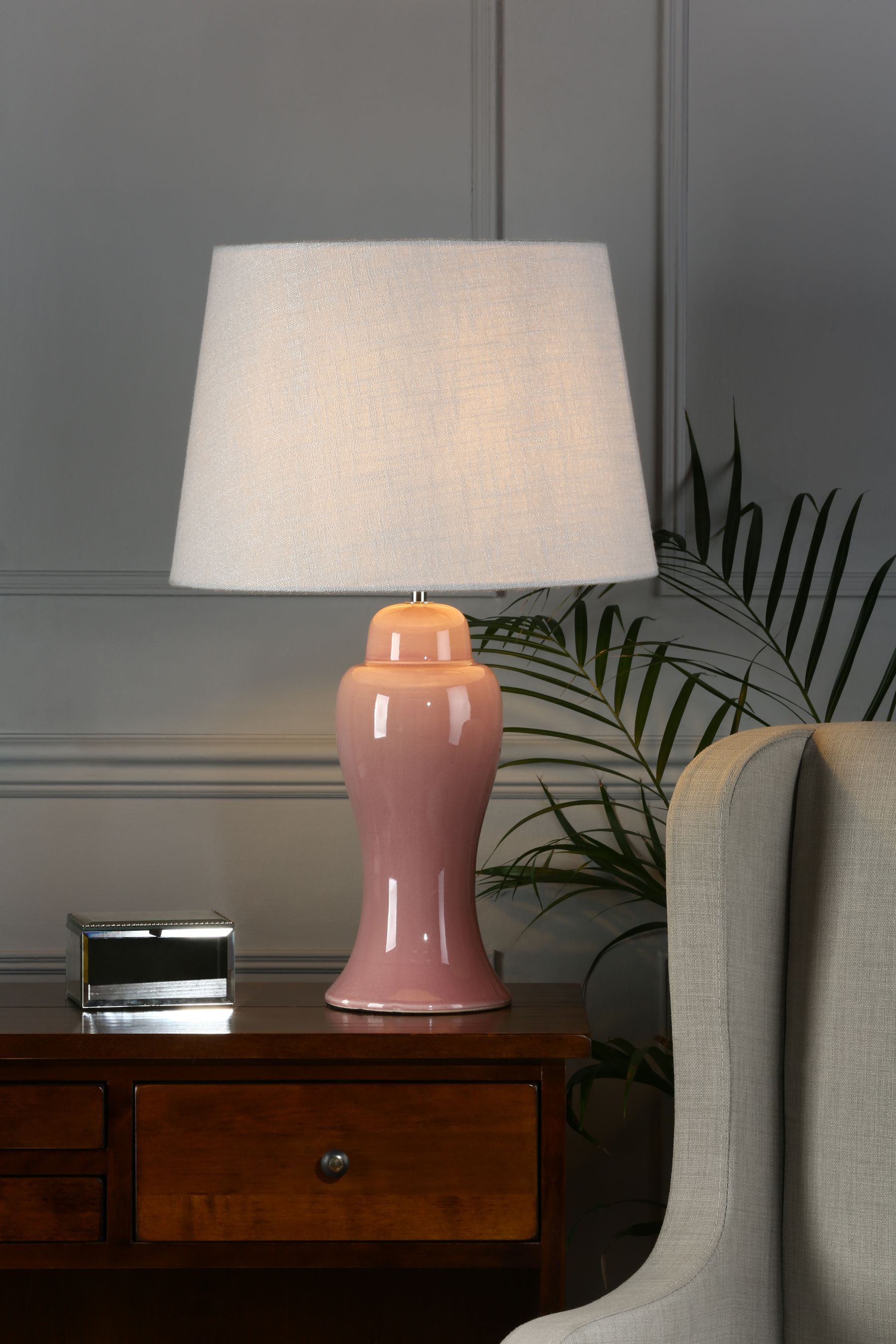 Pink ceramic shop lamp base