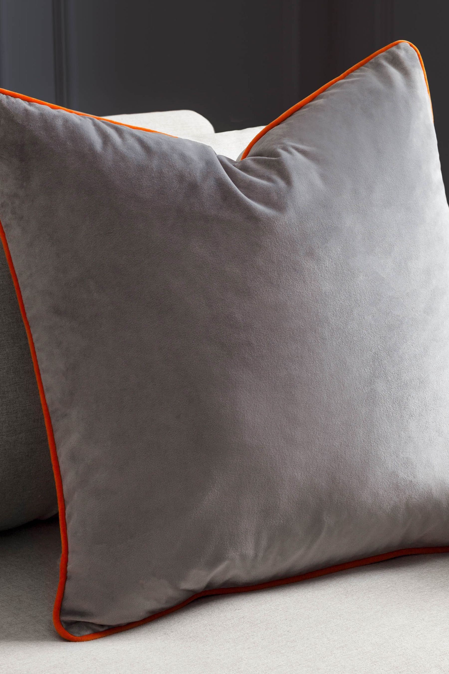Paoletti cushions grey velvet sale