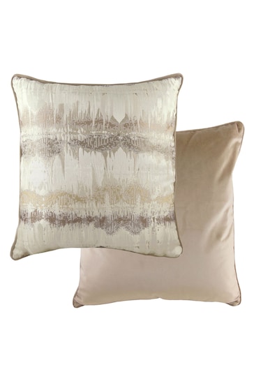 Evans Lichfield Mocha Brown Inca Jacquard Polyester Filled Cushion