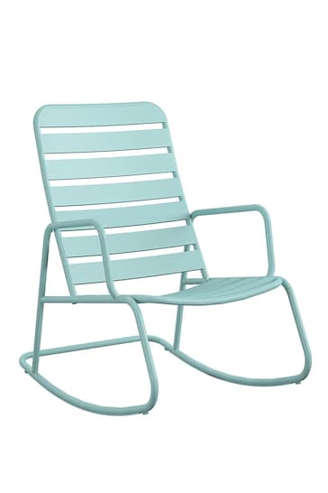 Novogratz Blue Roberta Outdoor Rocking Chair