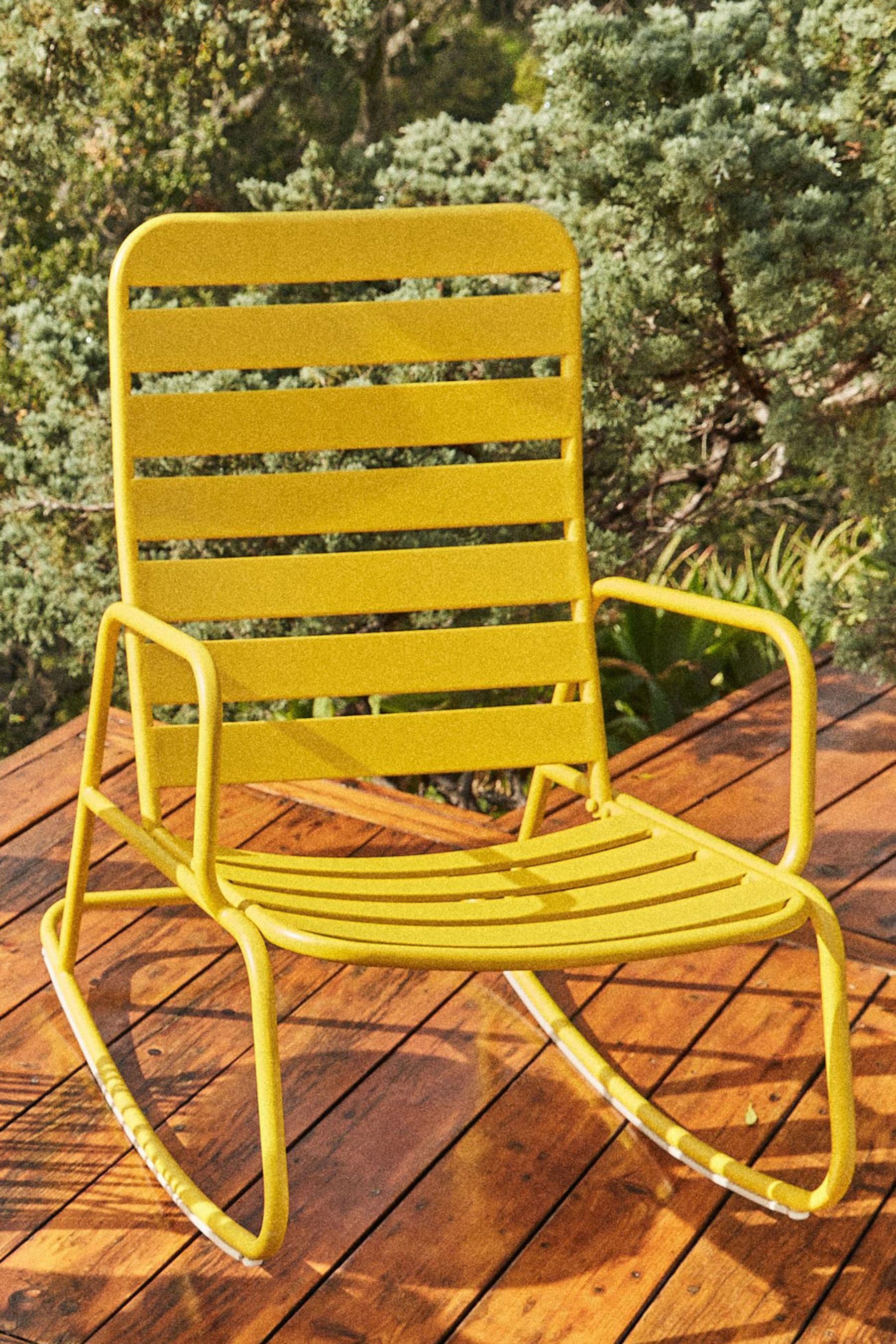 Buy Novogratz Yellow Roberta Outdoor Rocking Chair from the Next