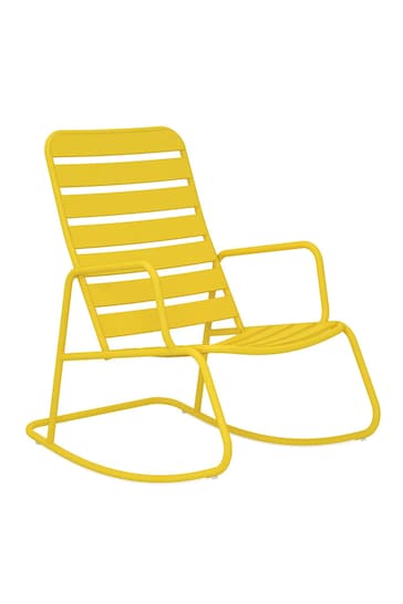 Novogratz Yellow Roberta Outdoor Rocking Chair