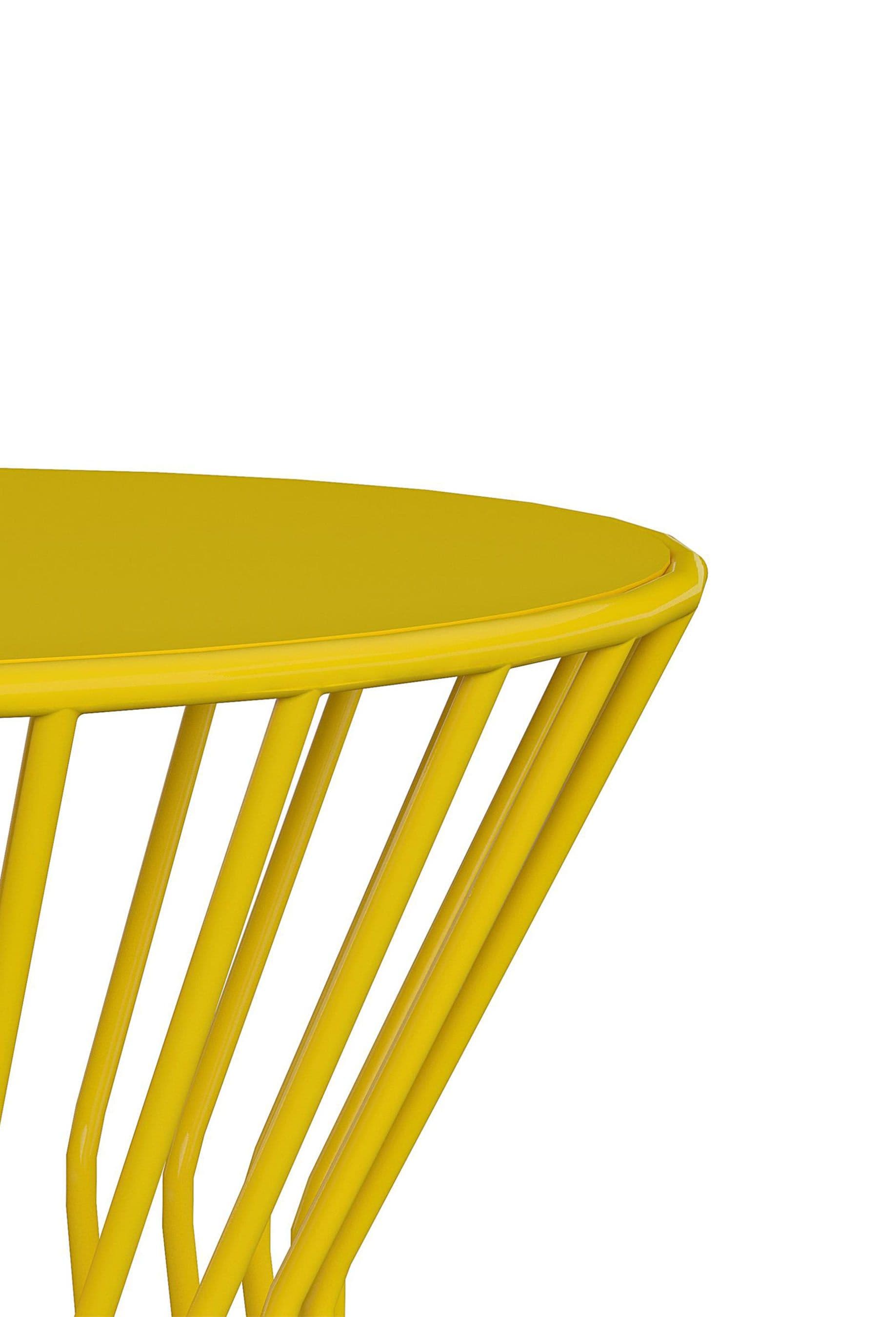 Yellow outdoor accent hot sale table