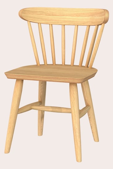 Laura Ashley Set of 2 Natural Brecon Oak Dining Chairs