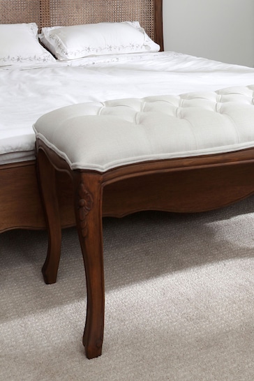 Laura Ashley Walnut Montpellier Upholstered Bench