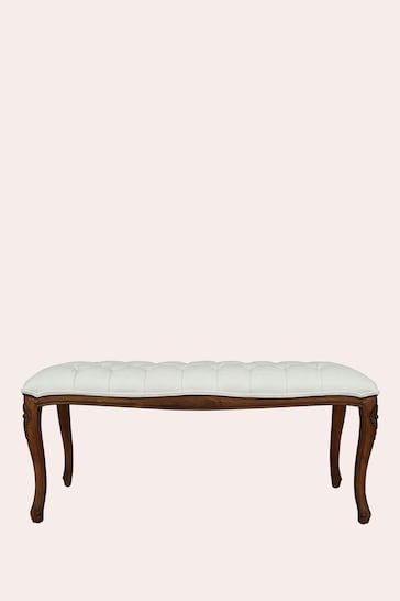 Laura Ashley Walnut Montpellier Upholstered Bench