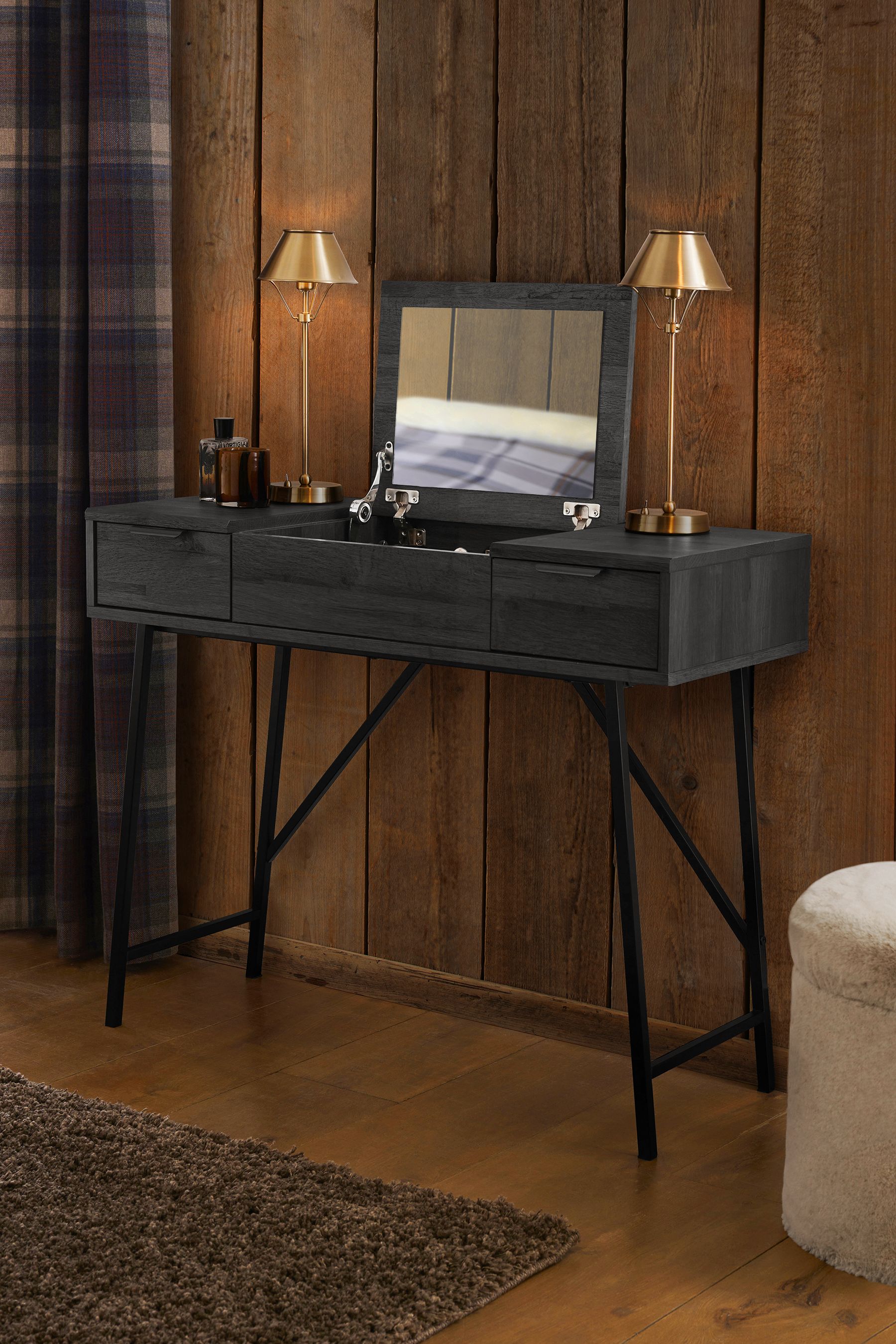 Dark oak dressing table deals