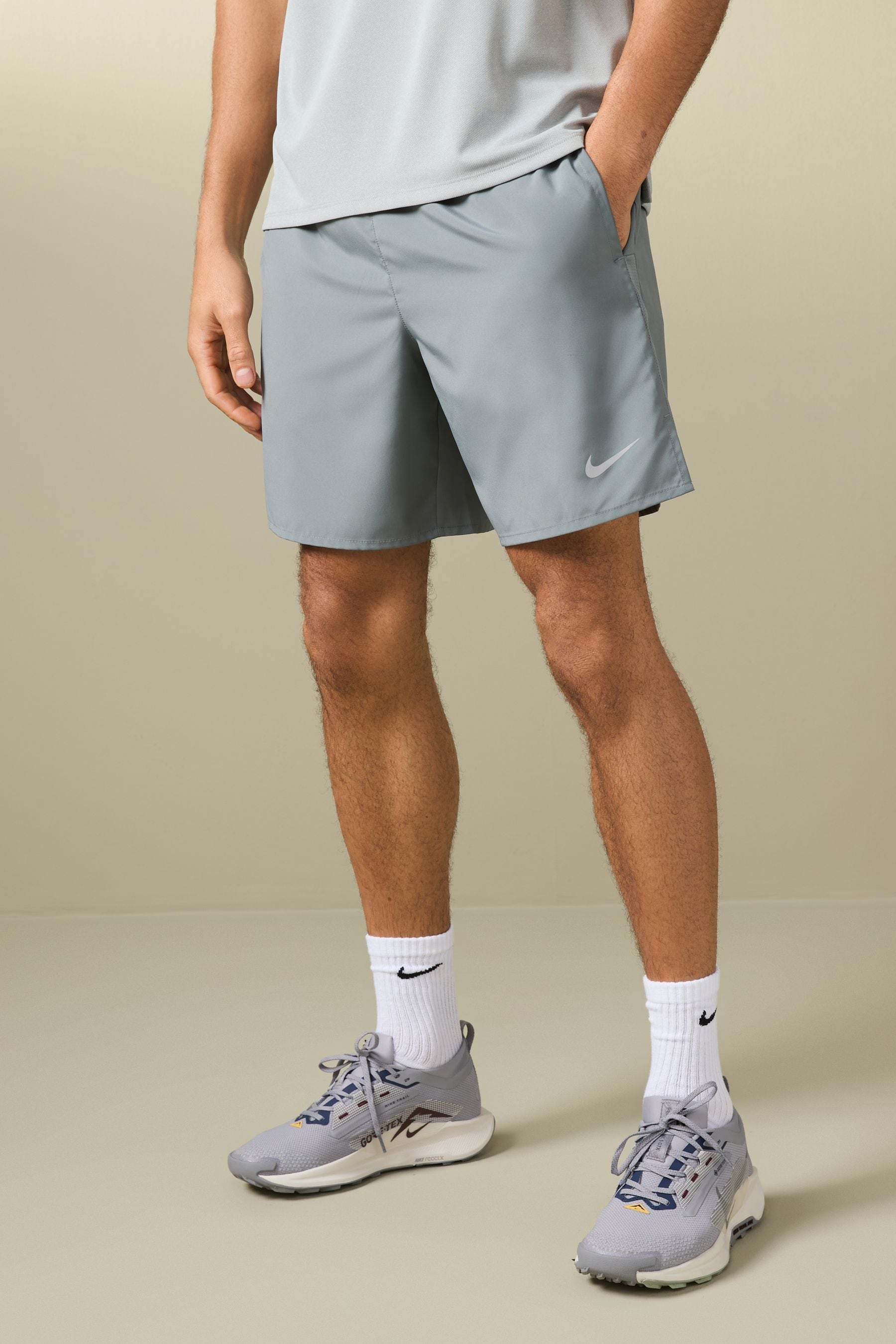 Grey nike running online shorts