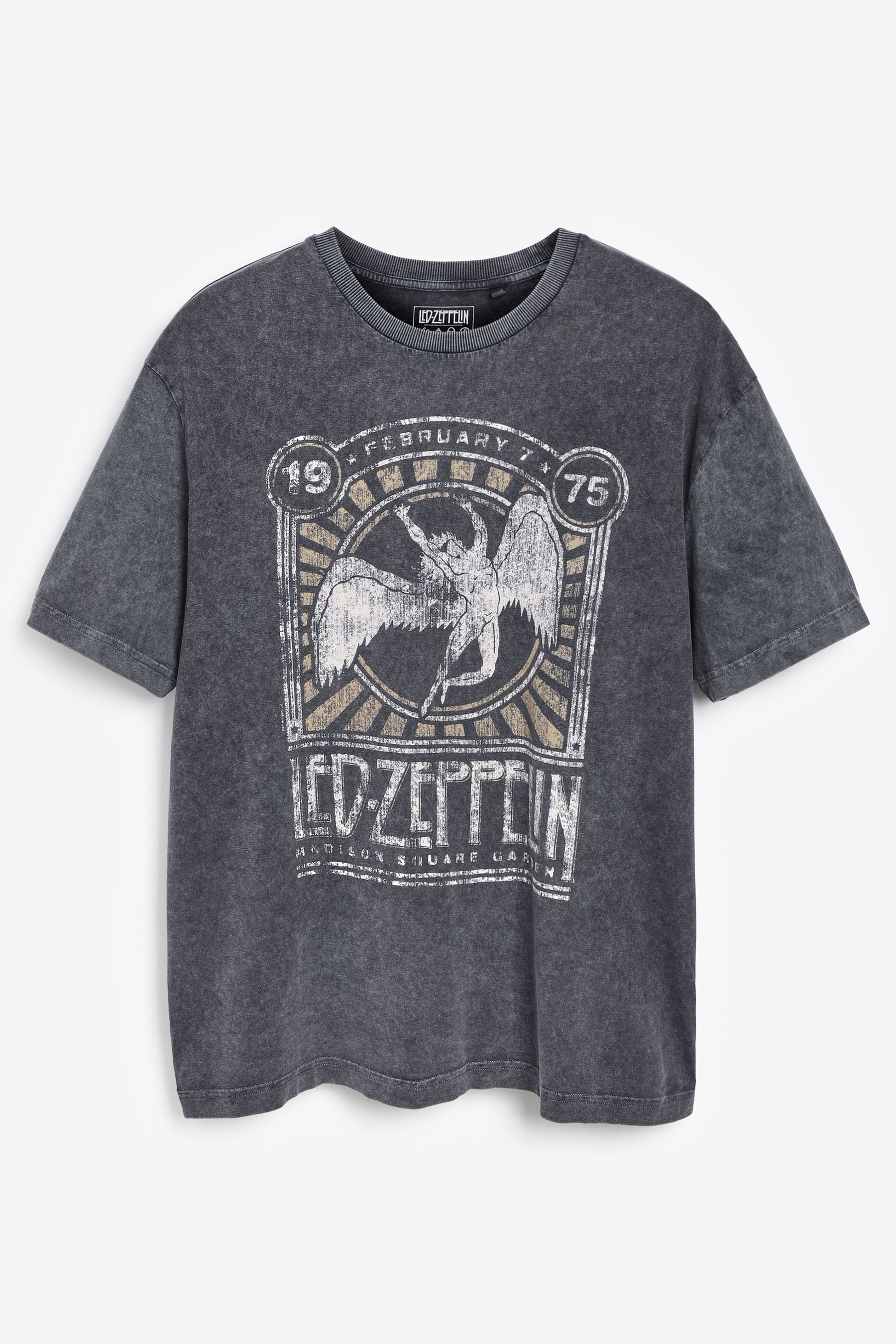 Buy Grey Acid Wash Led Zeppelin Band T Shirt from the Next UK