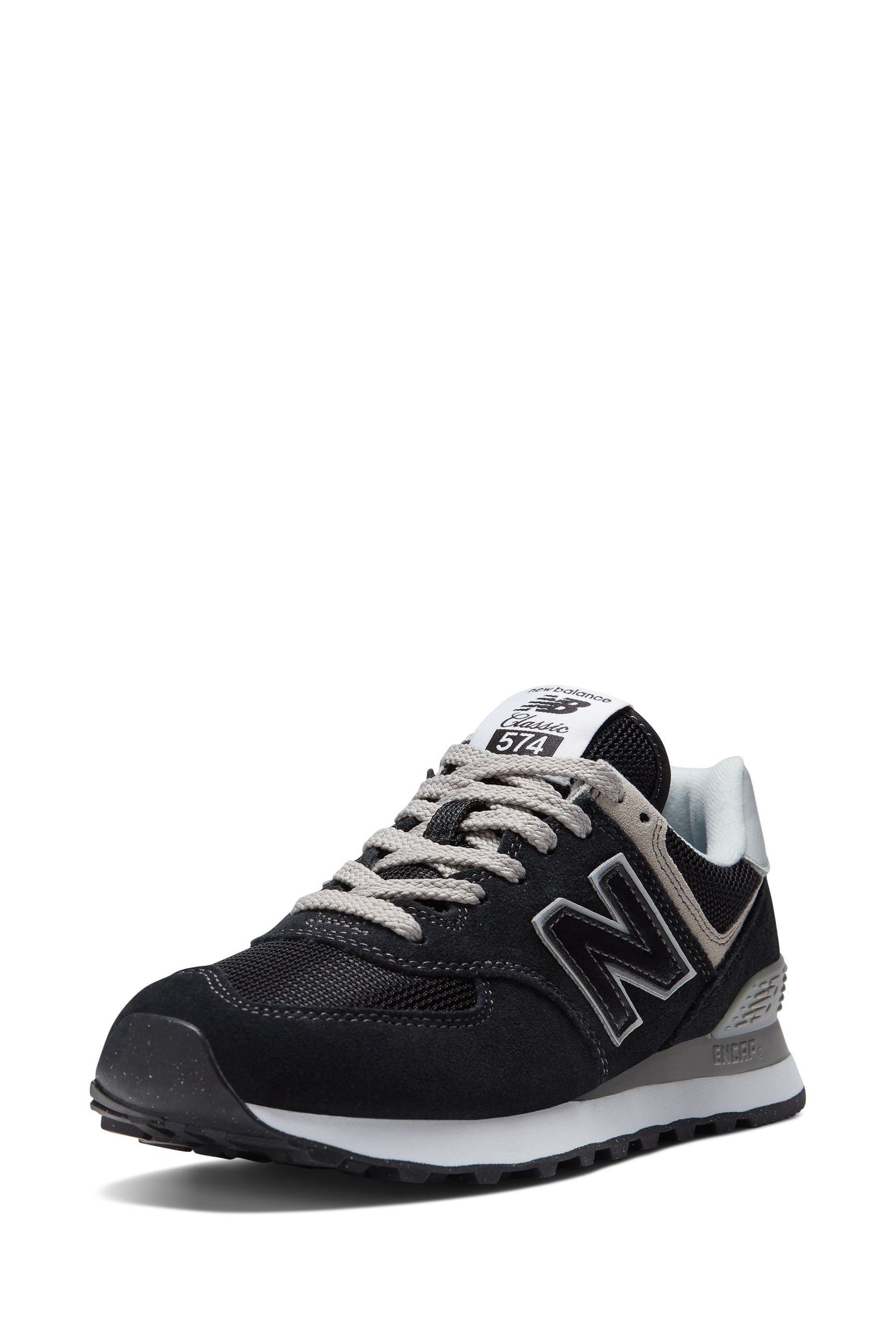 New balance black 574 on sale trainers