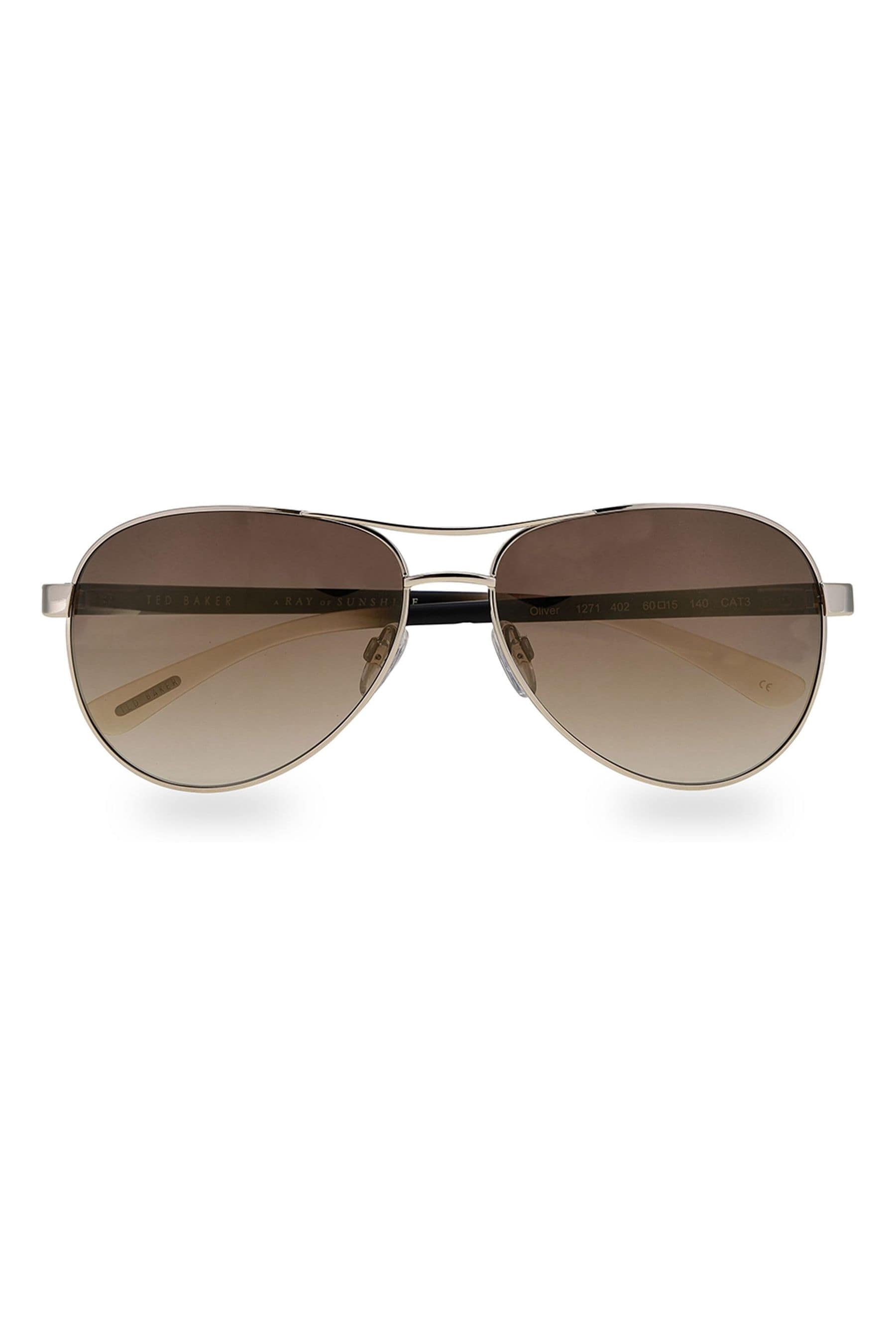 Buy Ted Baker Oliver Gold Sunglasses from the Next UK online shop