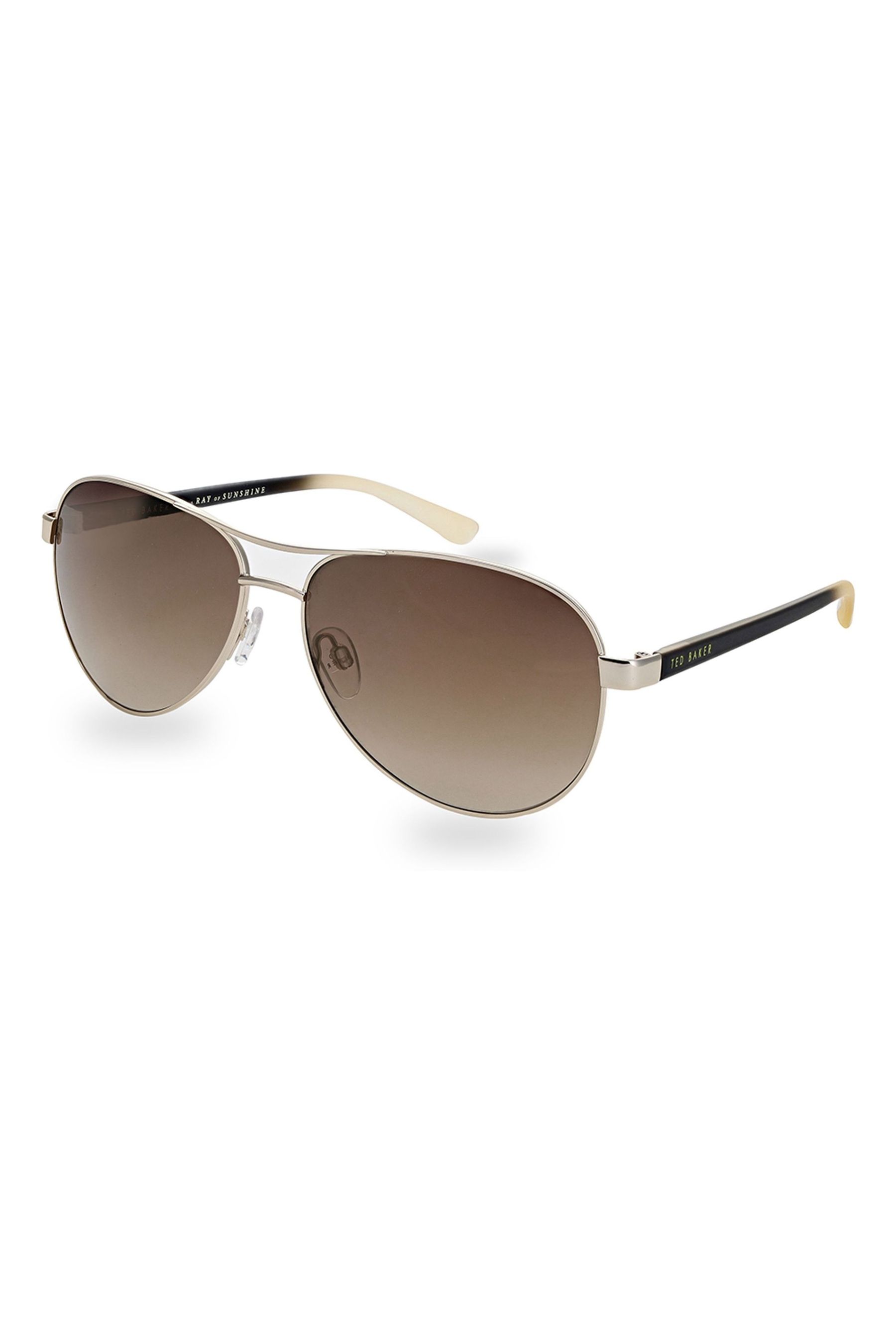 Ted Baker 58mm Aviator Sunglasses In Gold | ModeSens