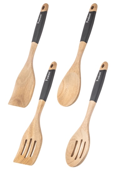 Fusion Set of 4 Brown Wooden Tools