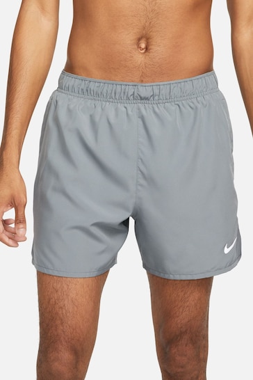 Nike Light Grey 5 Inch Dri-FIT Challenger 5 Inch Briefs Lined Running Shorts