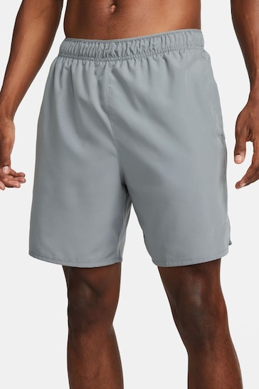 Nike Grey 7 Inch Challenger Dri-FIT 7 inch Brief-Lined Running Shorts