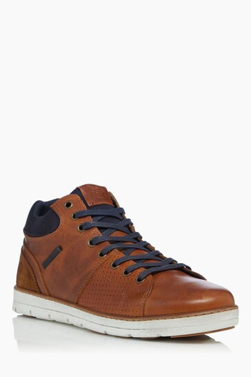 Dune London Brown Stakes High Top Trainers