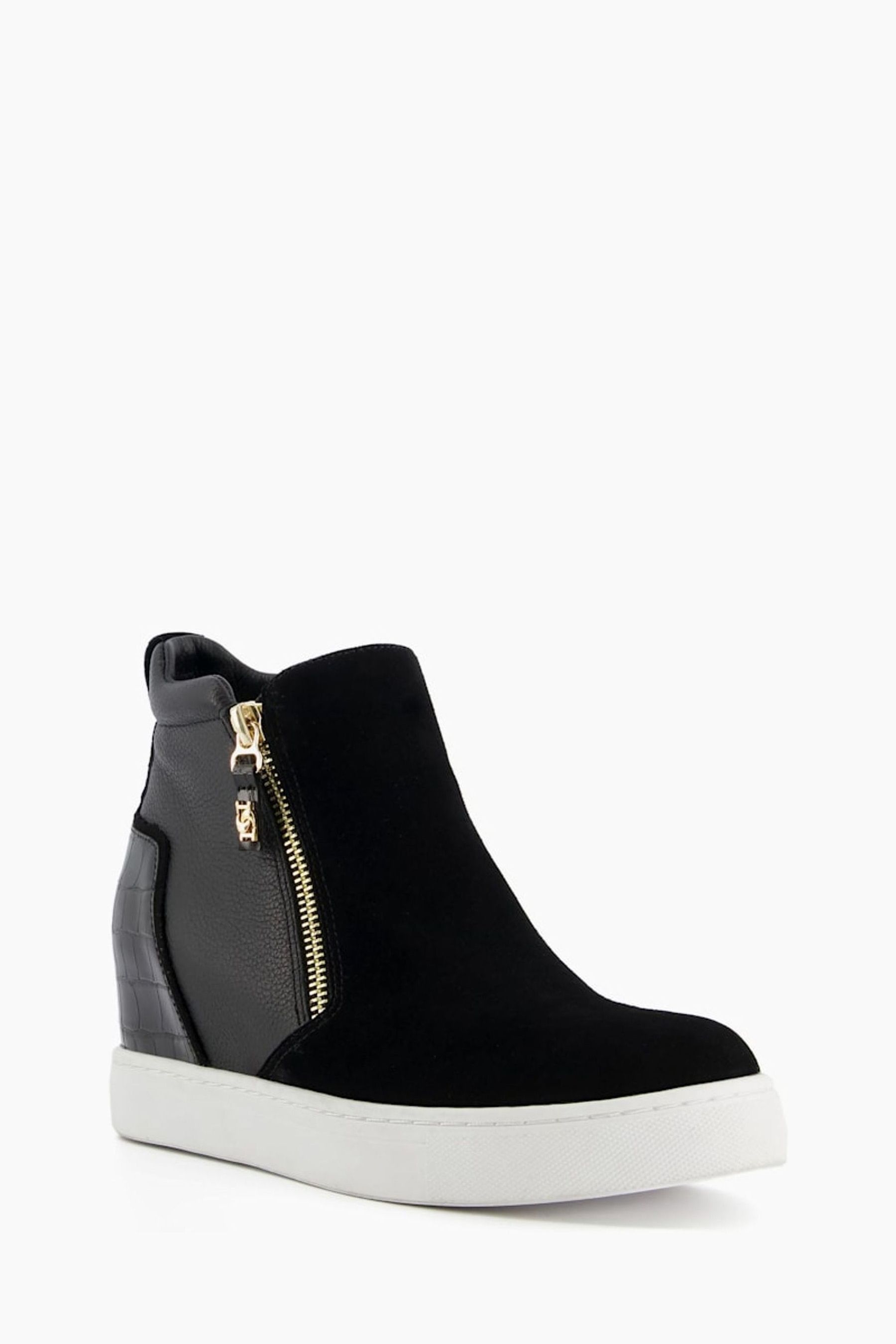 Next black store wedge shoes