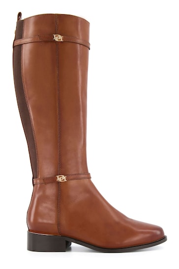 Dune London Tap Buckle Trim High Boots