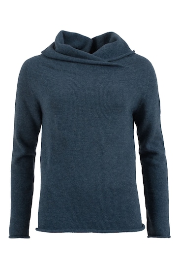 Celtic & Co Blue Collared Slouch Jumper