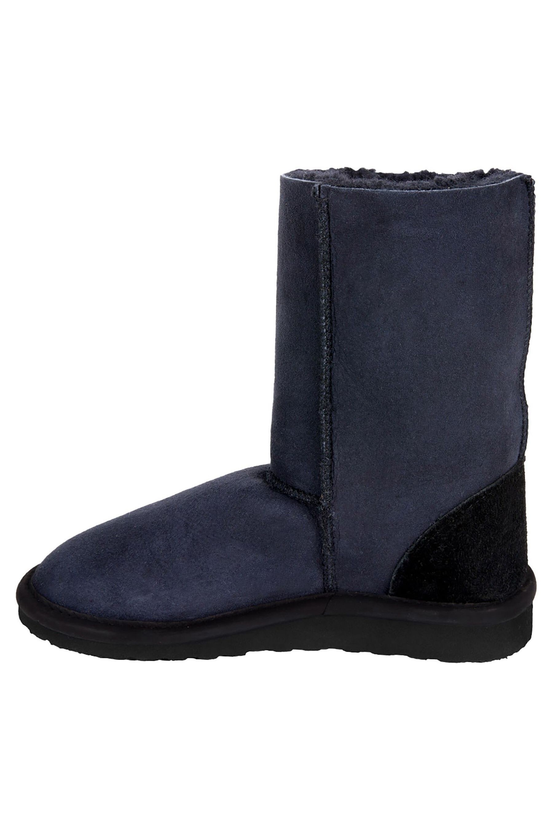 Blue sheepskin sales boots