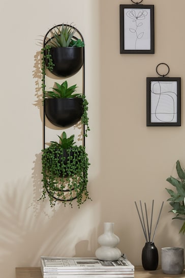Buy Bronx Wall Planter With Artificial Plants from the Next UK online shop
