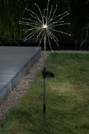 Silver Solar Dandelion Stake Light