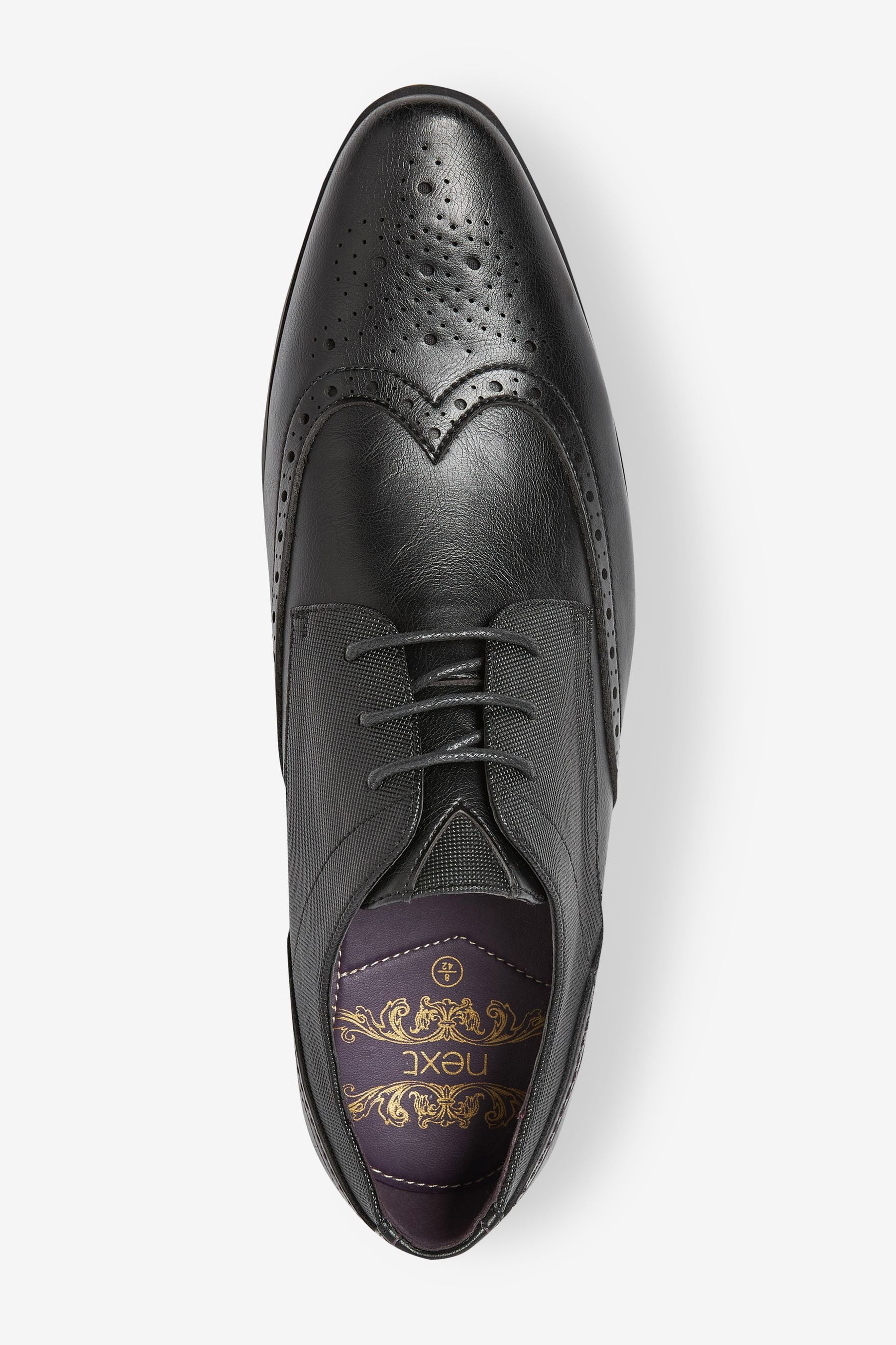 Mens black brogue shoes best sale
