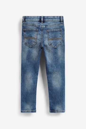 Blue Acid Wash Skinny Fit Cotton Rich Stretch Jeans (3-17yrs)
