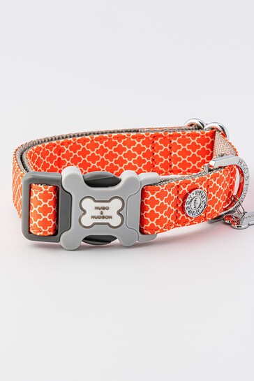 Orange Hugo & Hudson Orange Orange Geometric Dog Collar