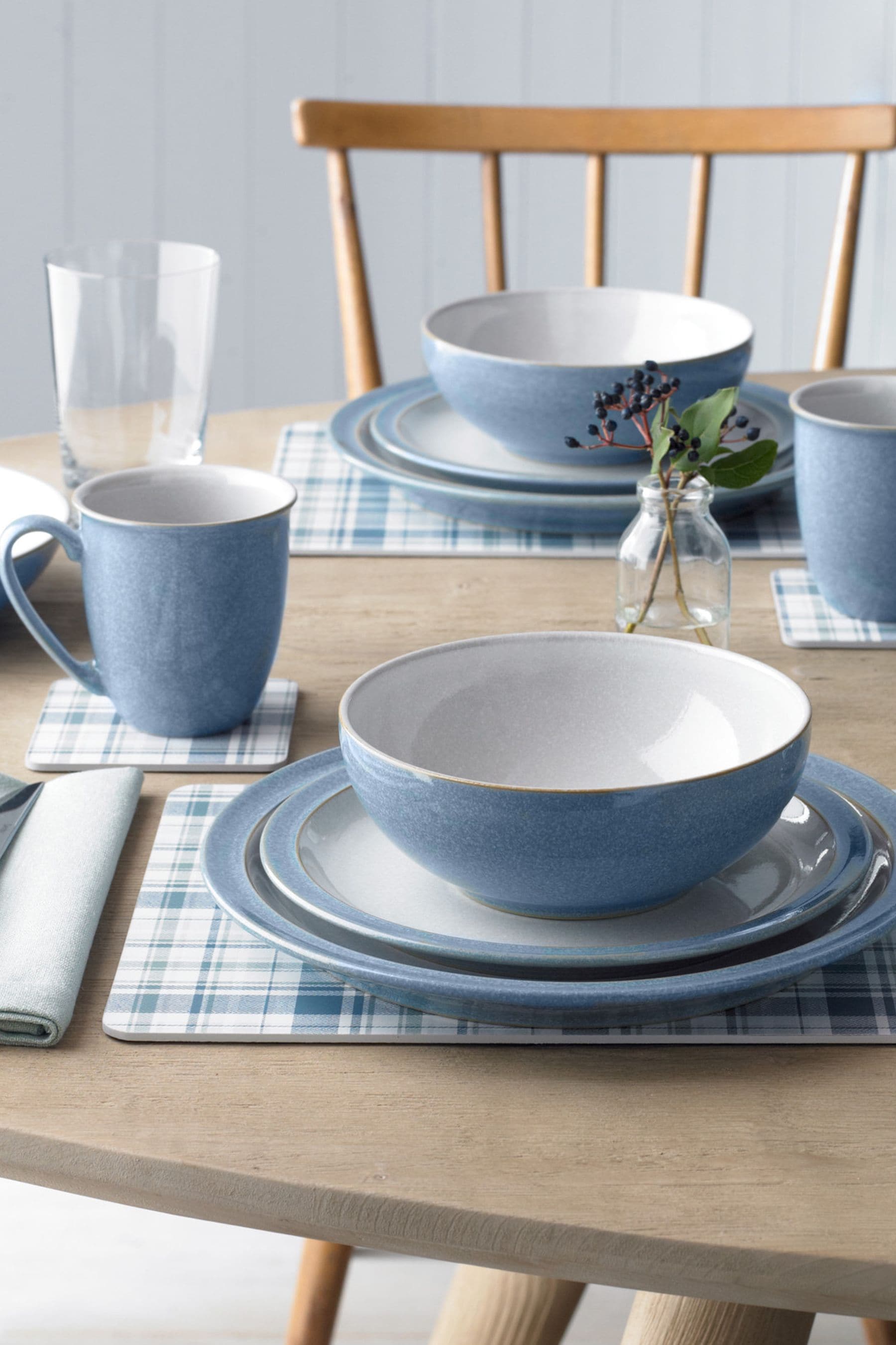 Buy Denby 12 Piece Blue Elements Dinnerware Set from the Next UK online shop
