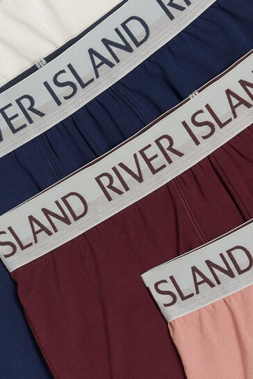 River Island Pink Split Trunks 4 Pack
