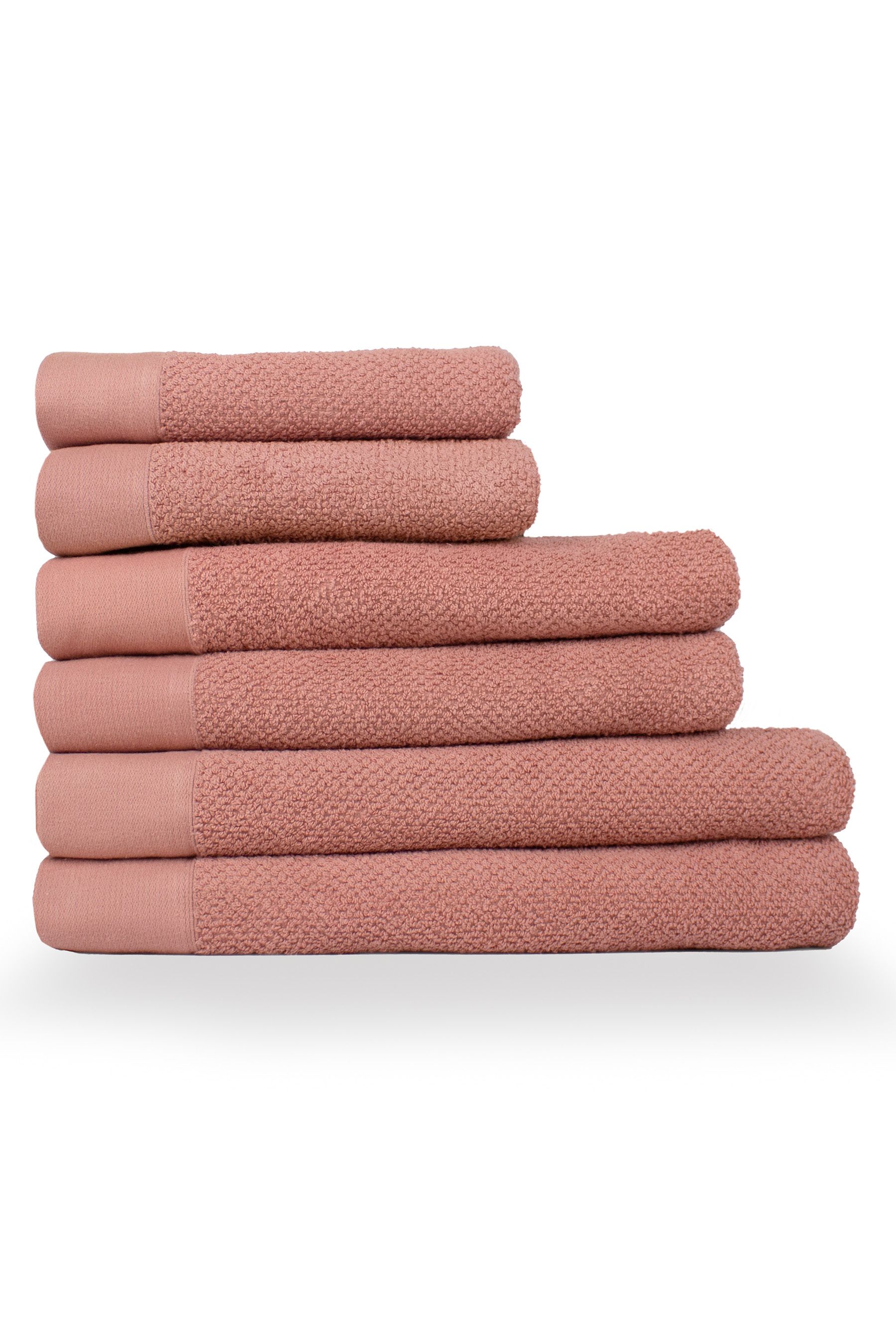 Buy furn. 6 Piece Blush Pink Textured Towel Bale from the Next UK