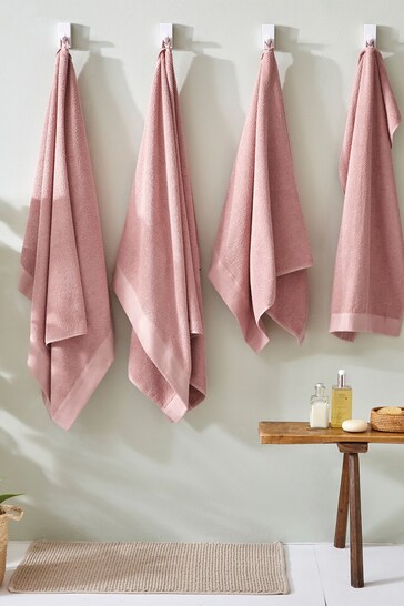 furn. 6 Piece Blush Pink Textured Towel Bale